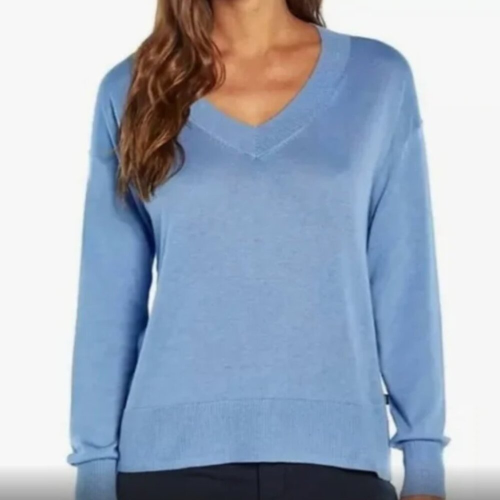 GAP Sweater, V-Neck, English Manor Blue, Size Large, NWT
